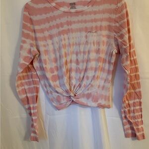 Pink Tie-Dye Long Sleeve Top